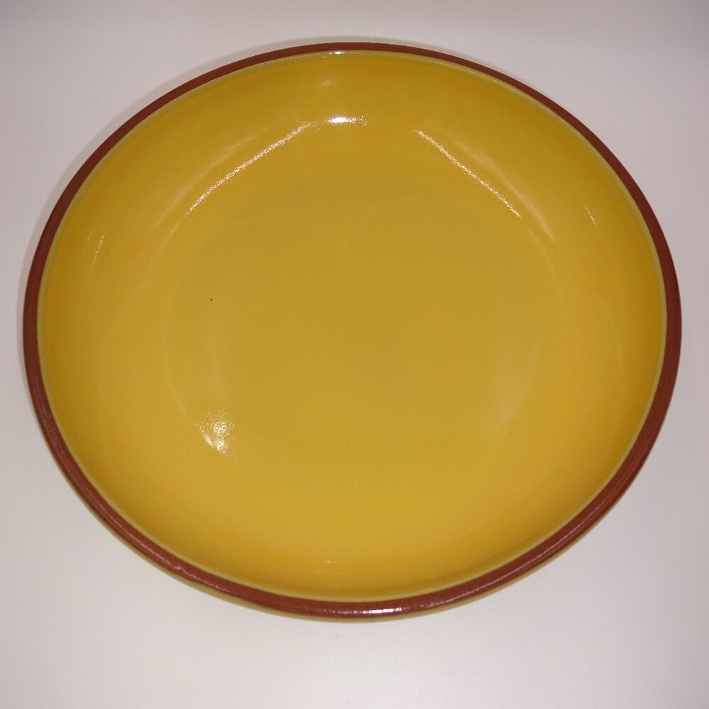 VDS Val Do Sol Ceramics Pottery Yellow Terra Pasta Serving Bowl 11-1/4" x 2-1/4"